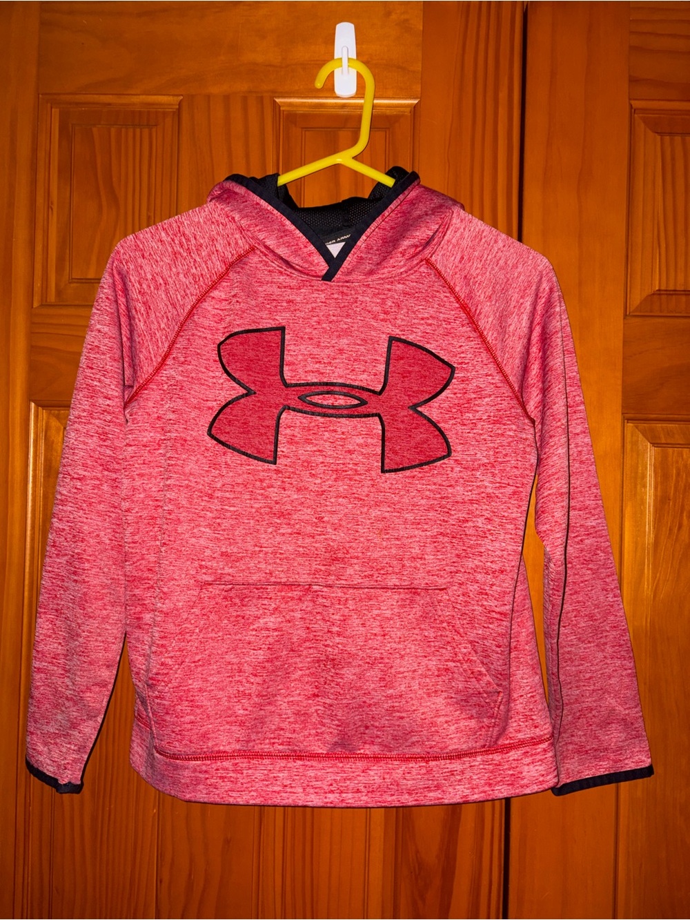 Under Armour Girls' Heather Pink Logo Hoodie